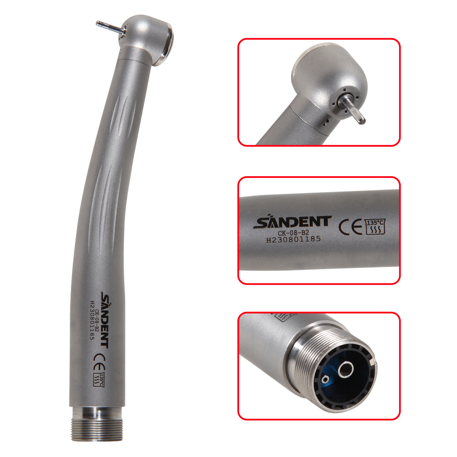 10x Dental High Speed Handpiece Ceramic Cartridage Push 2 Holes Single Spray