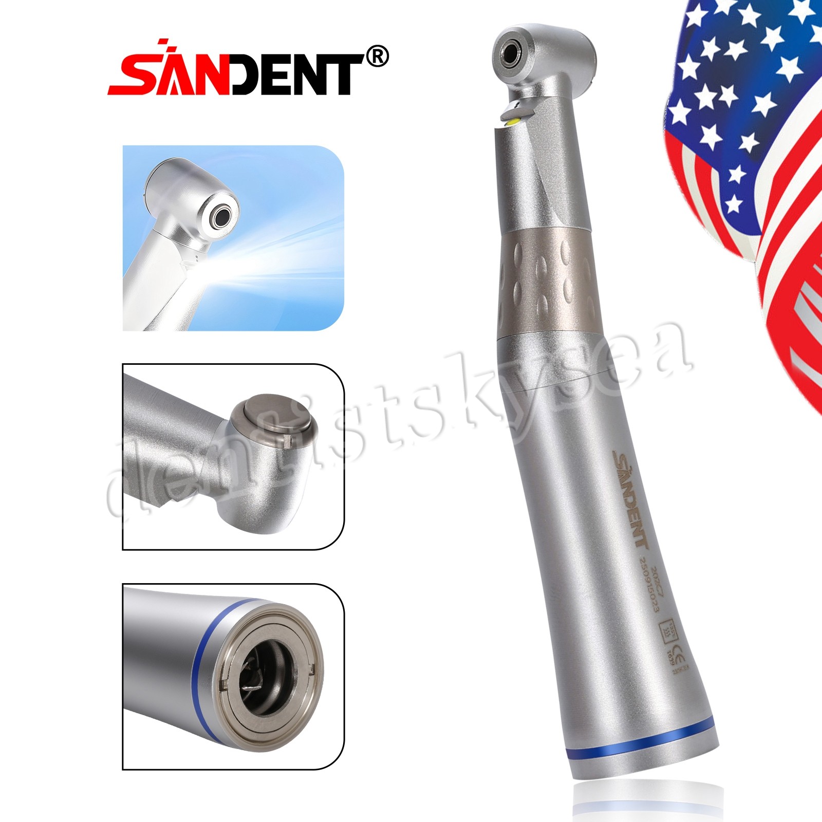 LED Contra Angle Fiber E-generator Low Speed Handpiece Dental DT Y