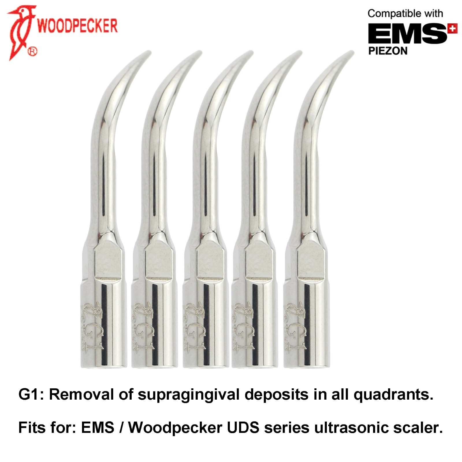 Woodpecker DTE Scaler Tip Endo Periodontal G1 P3 GD4 ED1T fit Acteon Satelec EMS