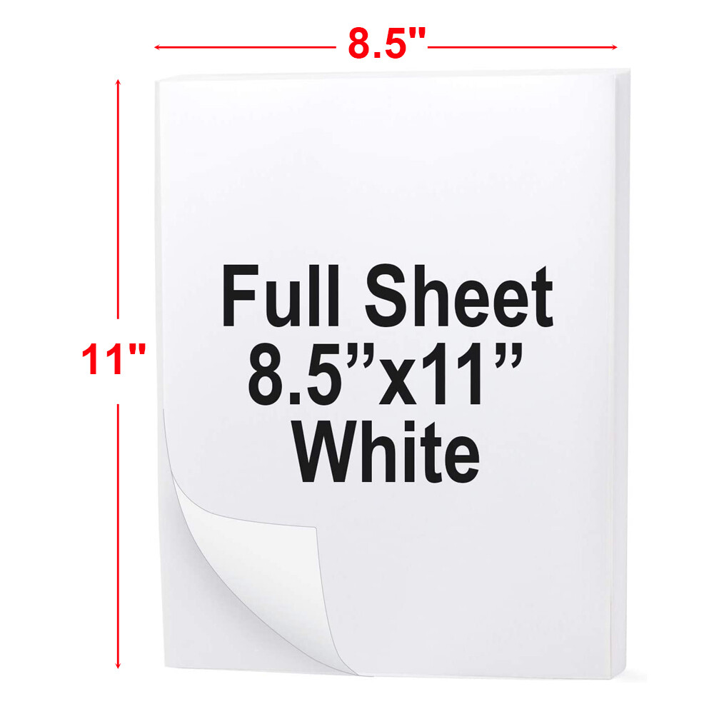 Full Sheet Address Shipping Label 8.5″ x 11″ Labels for Laser & Ink Jet Printers