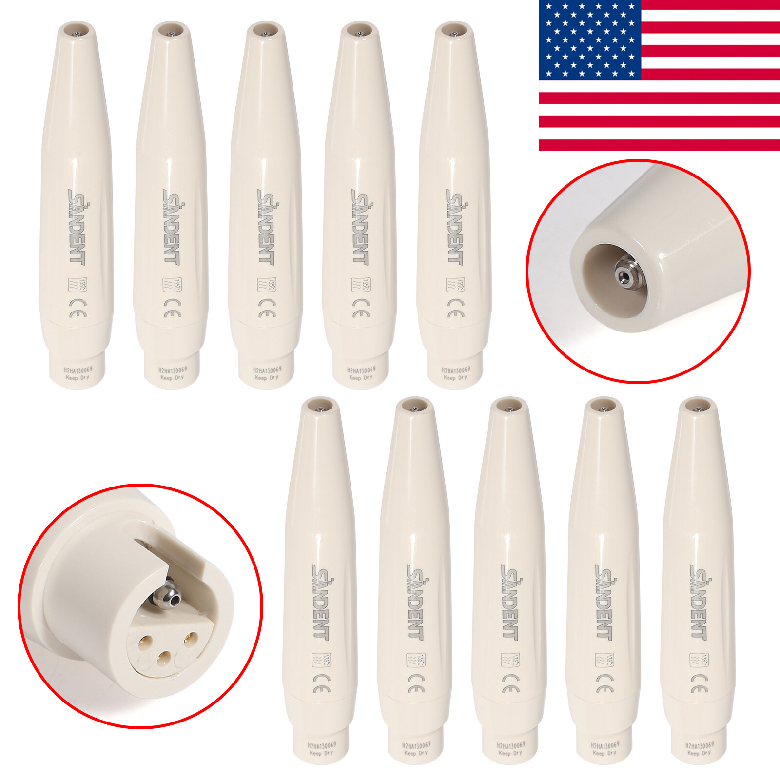 SANDENT Dental Ultrasonic Piezo Scaler Handpiece Fit DTE SATELEC Tips SK-D1