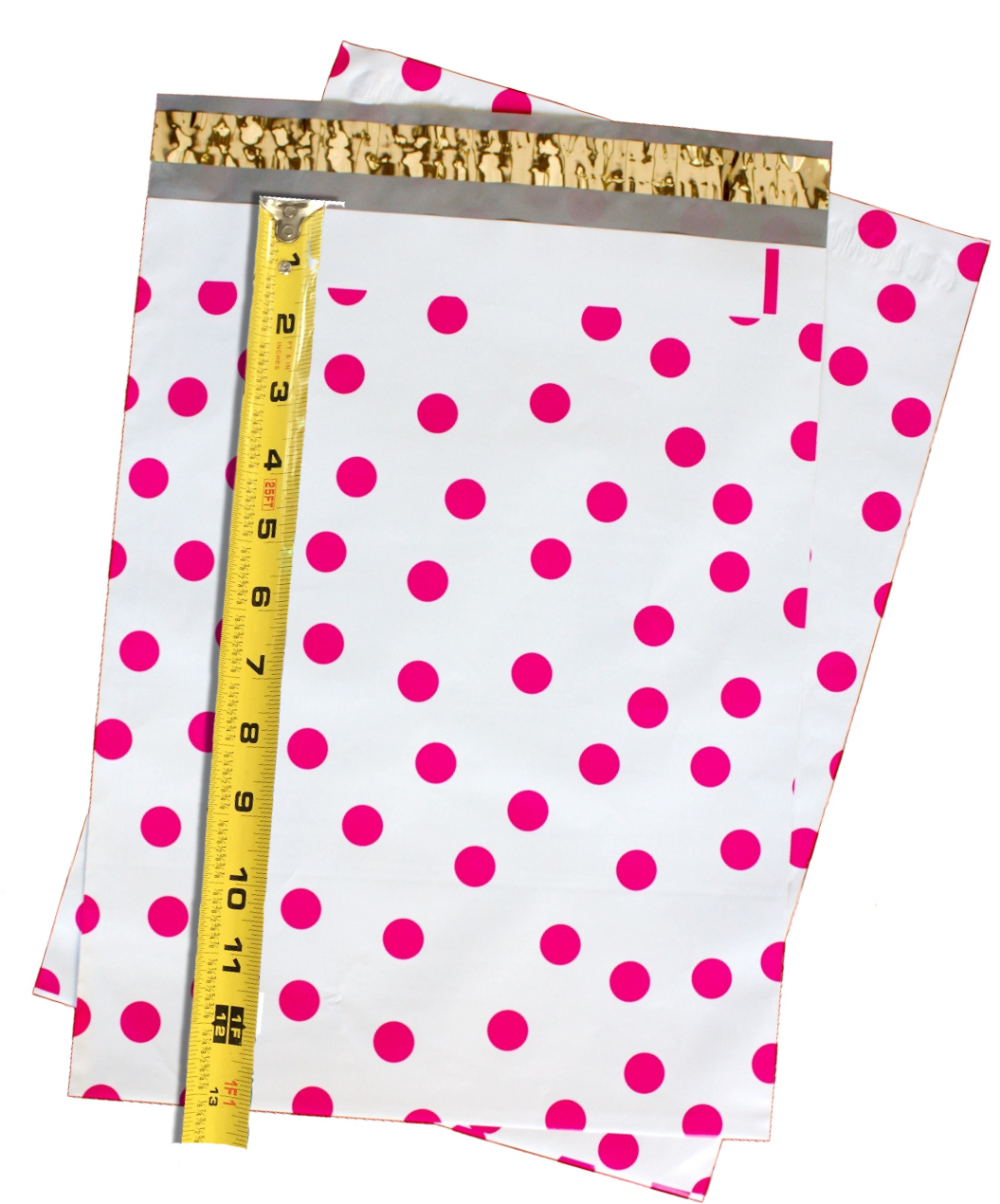 10″ x 13″ Pink|Teal|Purple|Blue Polka Dot -Flat Poly Mailers (50 Pack)