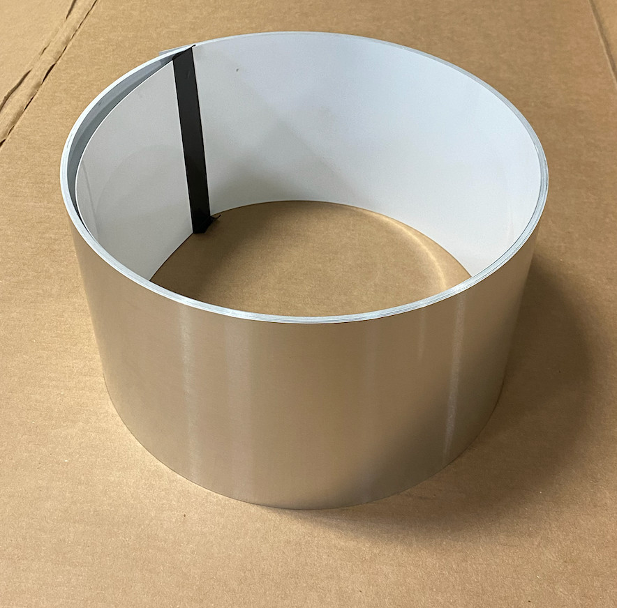 Aluminum Trim Flashing Coil 6.5″x50ft x .024″ Gloss White Mill Finish Flash Roll
