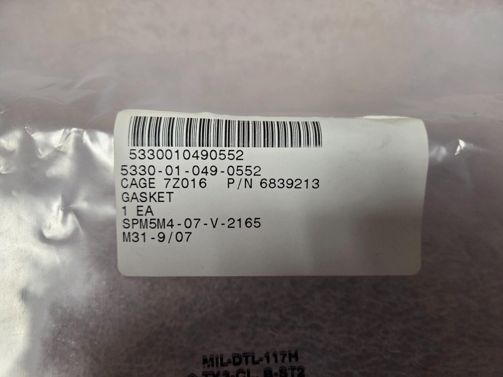 ‘1 PIECE’ – PN# 6839213 – ALLISON / DETROIT DIESEL – GASKET NSN 5330-01-049-0552