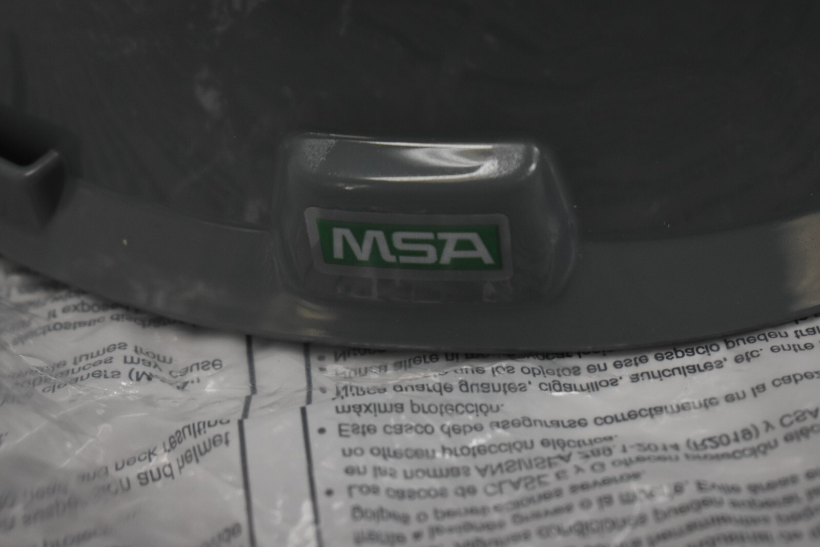 MSA V-Guard Type I Protective Helmet Gray Safety Hard Hat Branded 495736