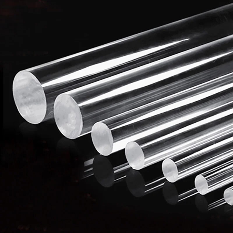Clear Acrylic Plexiglass Perspex Φ 2mm-100m Round Rod Solid Bar 100mm-500mm Long