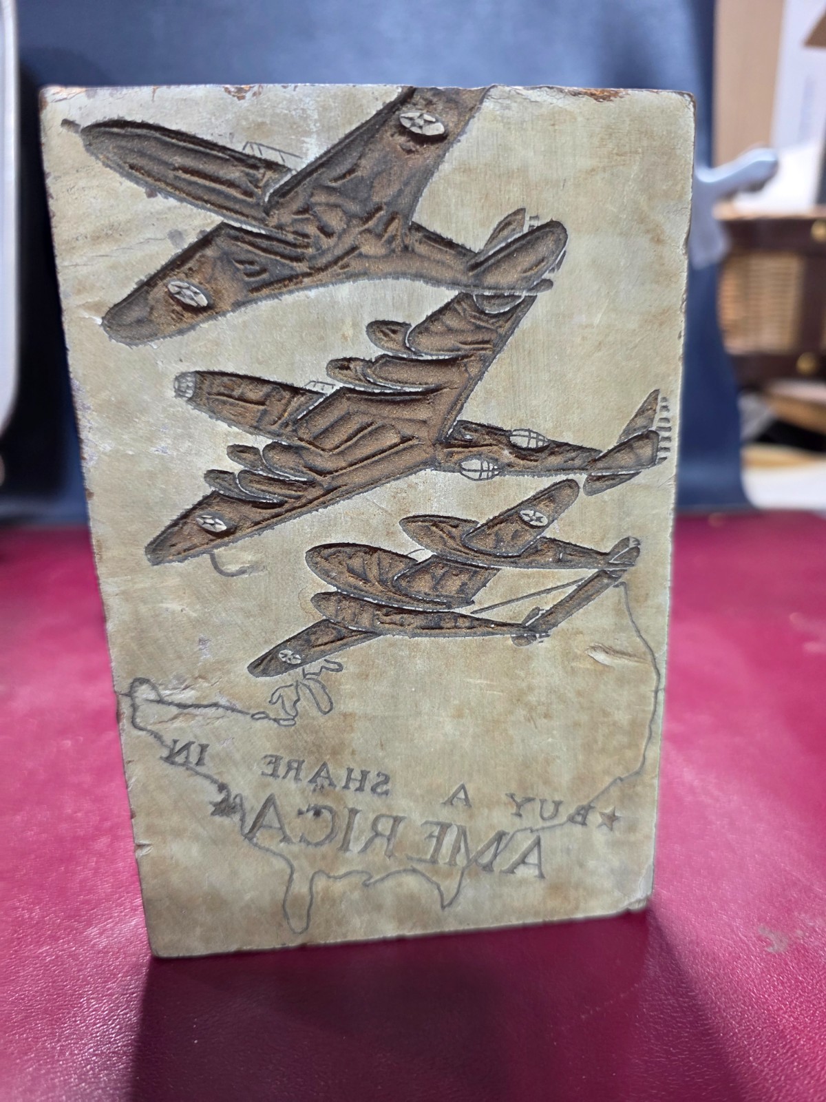 WWII WW 2 Planes Bombers Buy a share in America Letter Press Printing Plate