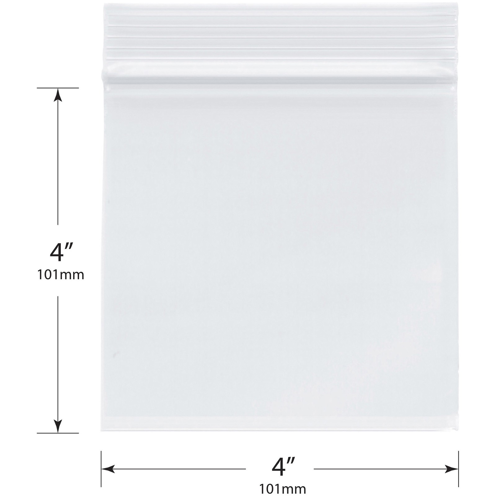 Plymor 4″ x 4″, 2 Mil Zipper Reclosable Plastic Bags