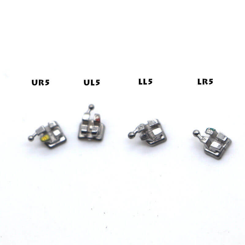 Dental Orthodontic Metal monoblock Bracket Braces Mini Roth 022 345 hooks 50Set