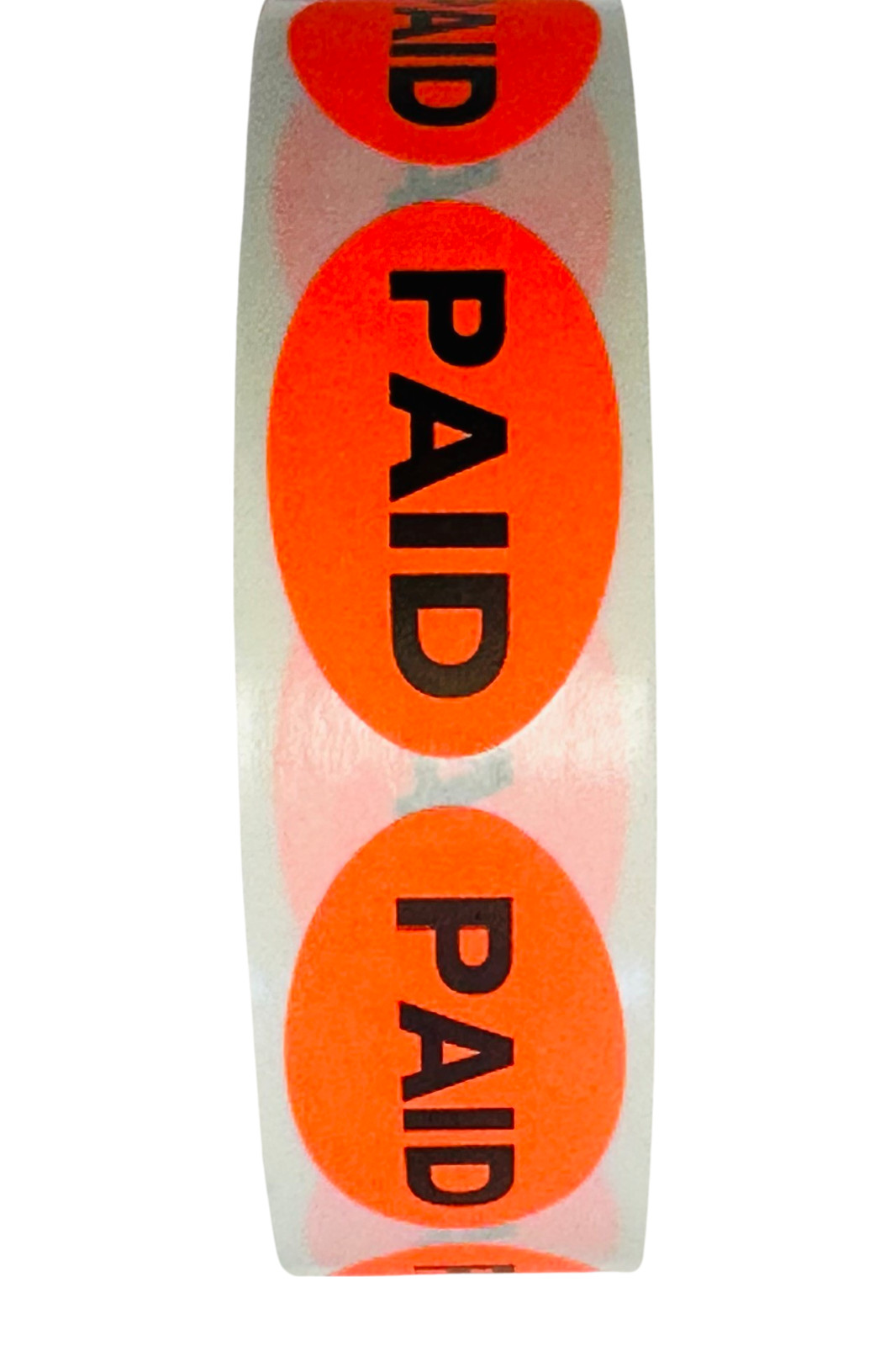 1000 PCS – Oval Paid Stickers (.875″x1.5″) Retail Sale Adhesive Labels