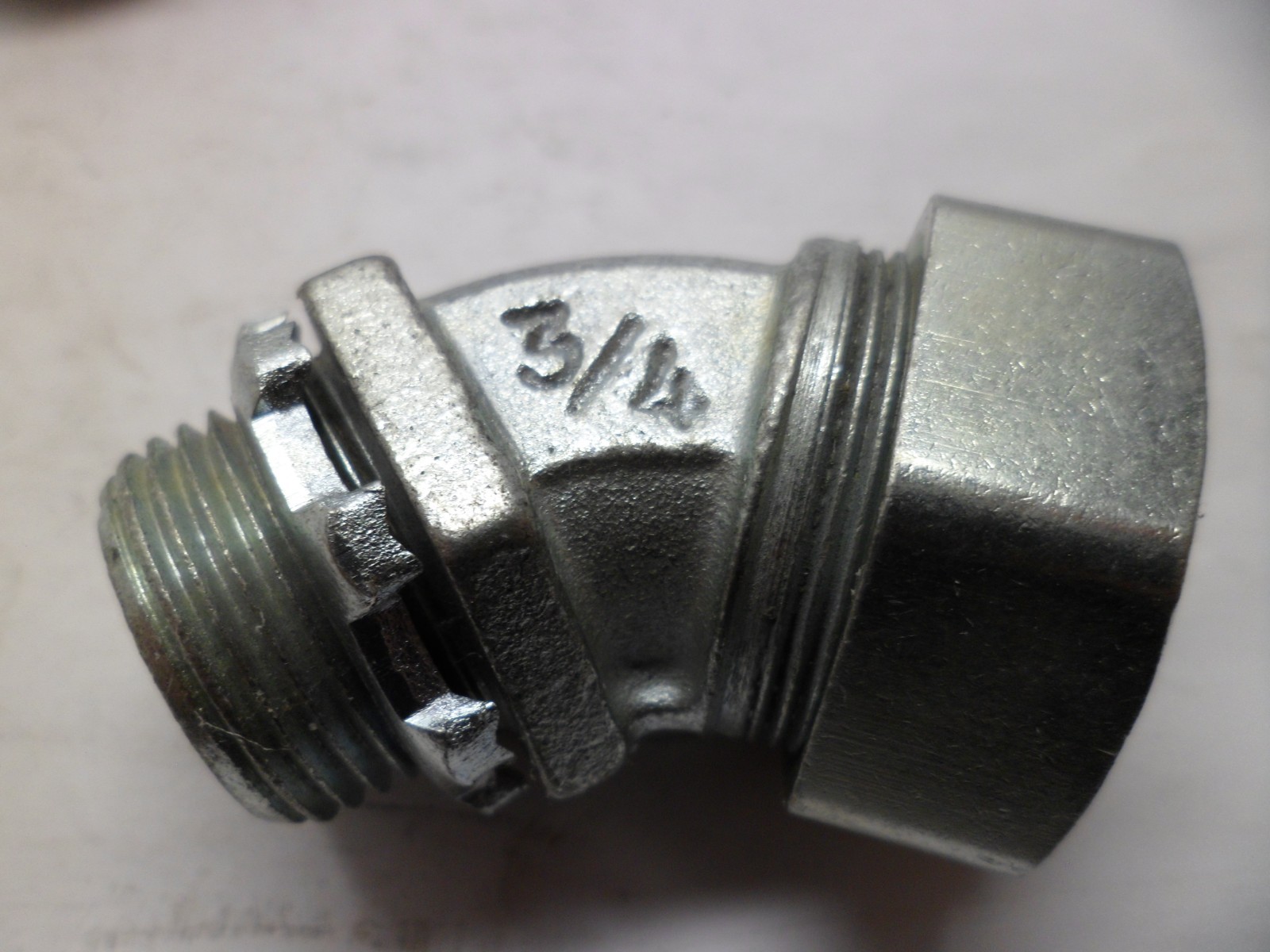 RACO 3/4″ FLEXIBLE CONDUIT CONNECTOR 45 degree ELBOW N.O.S. LOT OF 2 FREE SHIP