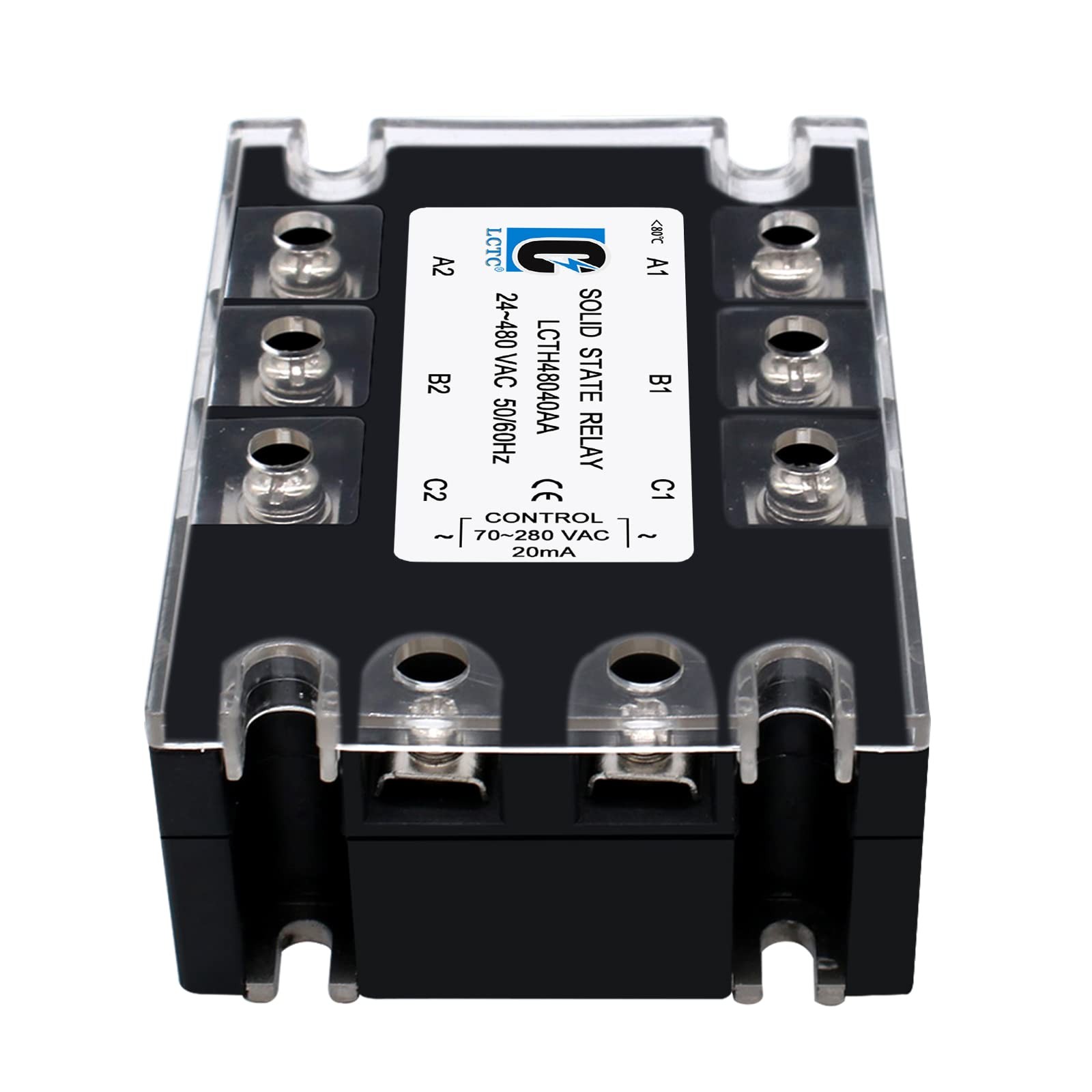 3 Phase Solid State Relay 40A AC to AC Input 70-280VAC Output 24-480VAC