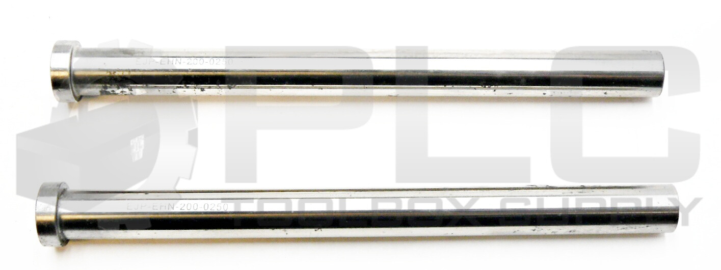 LOT OF 2 NEW DME EJP-EHN-200-0250 NITRIDED EJECTOR PIN, METRIC 20.0 X 250