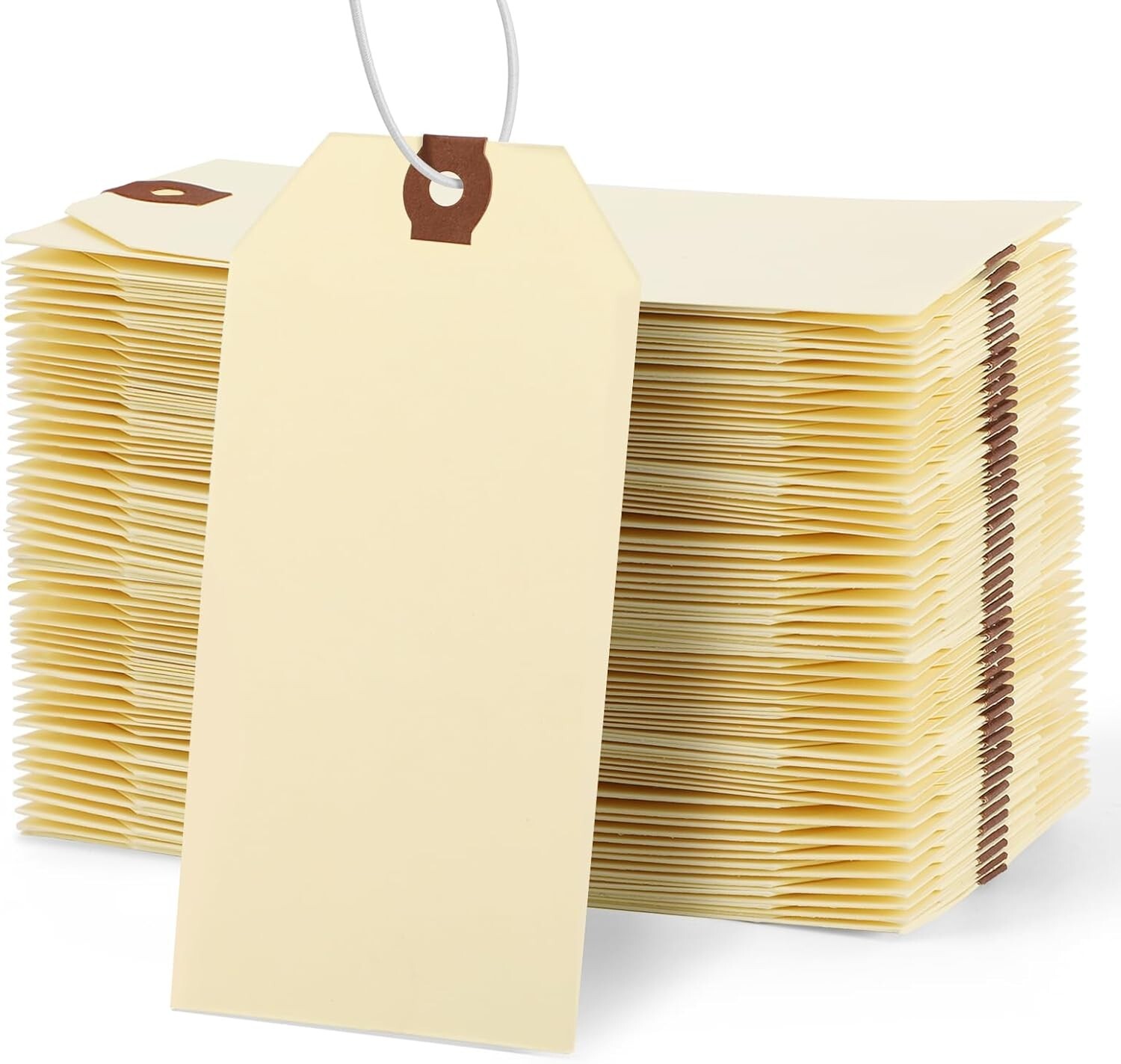 100 Pcs Manila Shipping Tags with Strings, 4 3/4″ x 2 3/8″. Hang Tags Durable
