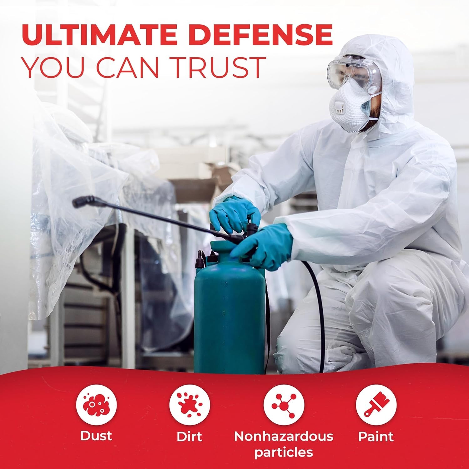 Disposable Microporous Coated Coverall Suit with Elastic Wrists, Elastic Ankl…
