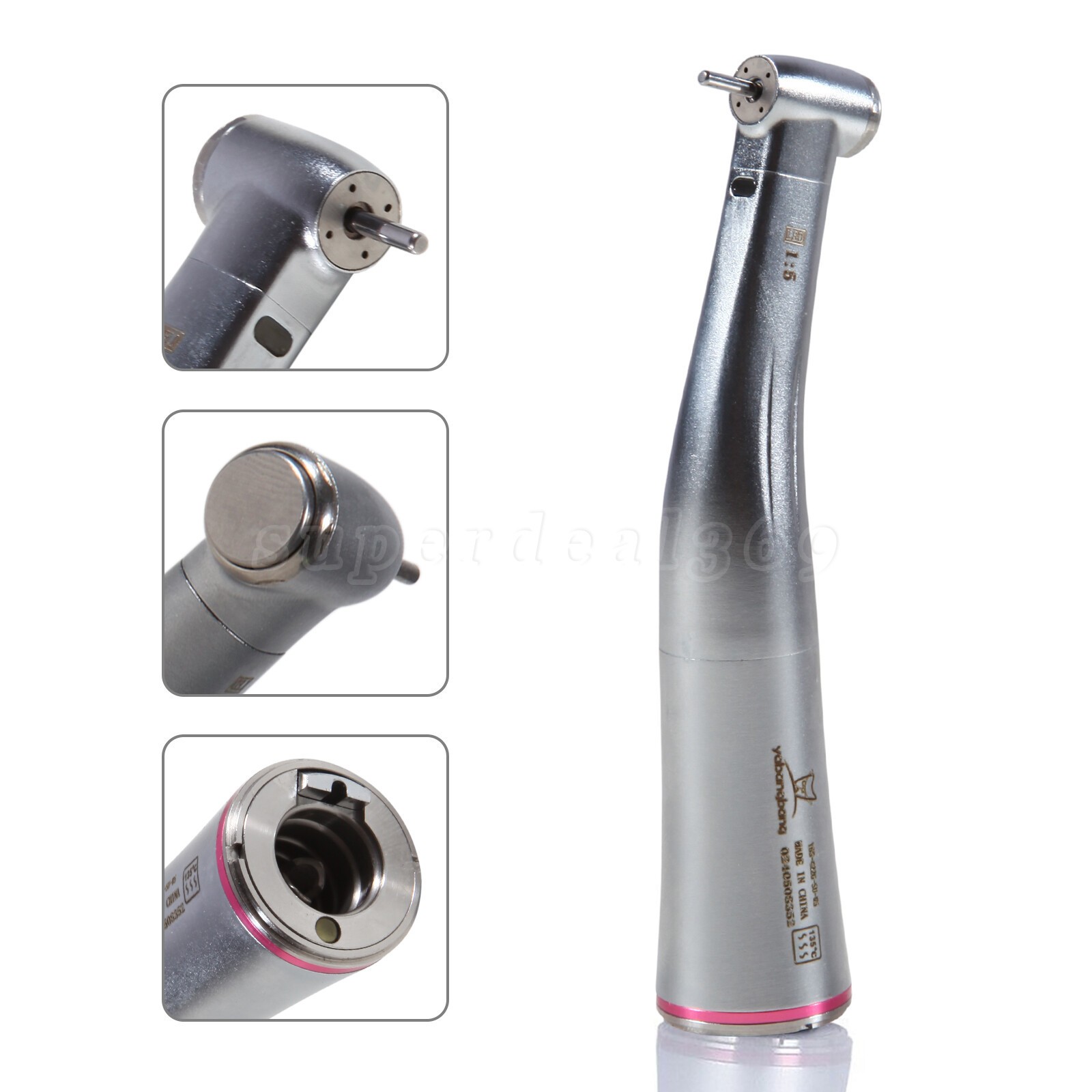 Dental 1:5 LED Fiber Optic Contra Angle Handpiece Fit NSK Ti-MAX X95L