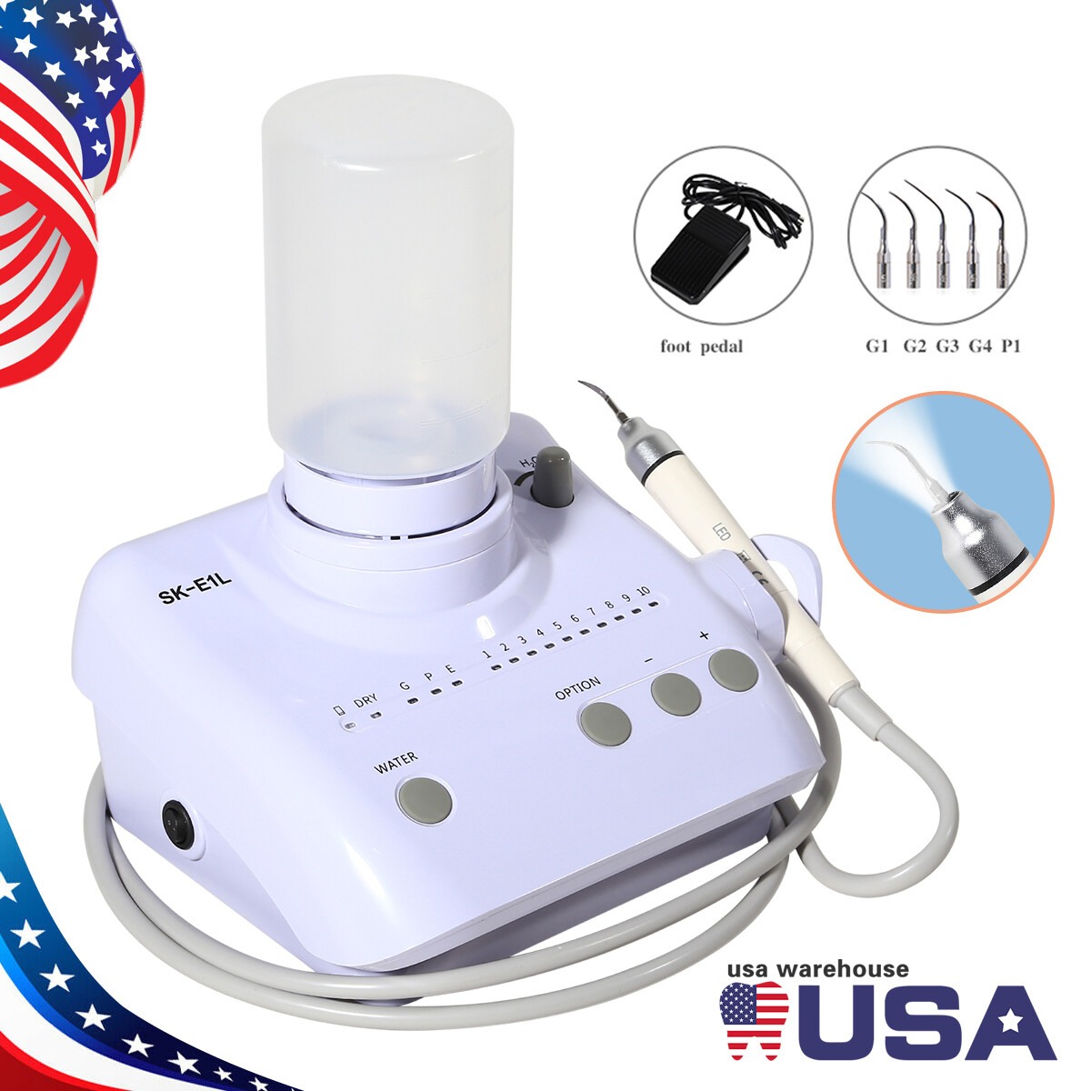 Dental LED Ultrasonic Piezo Scaler w/ auto water supply Fit EMS Woodpecker USA