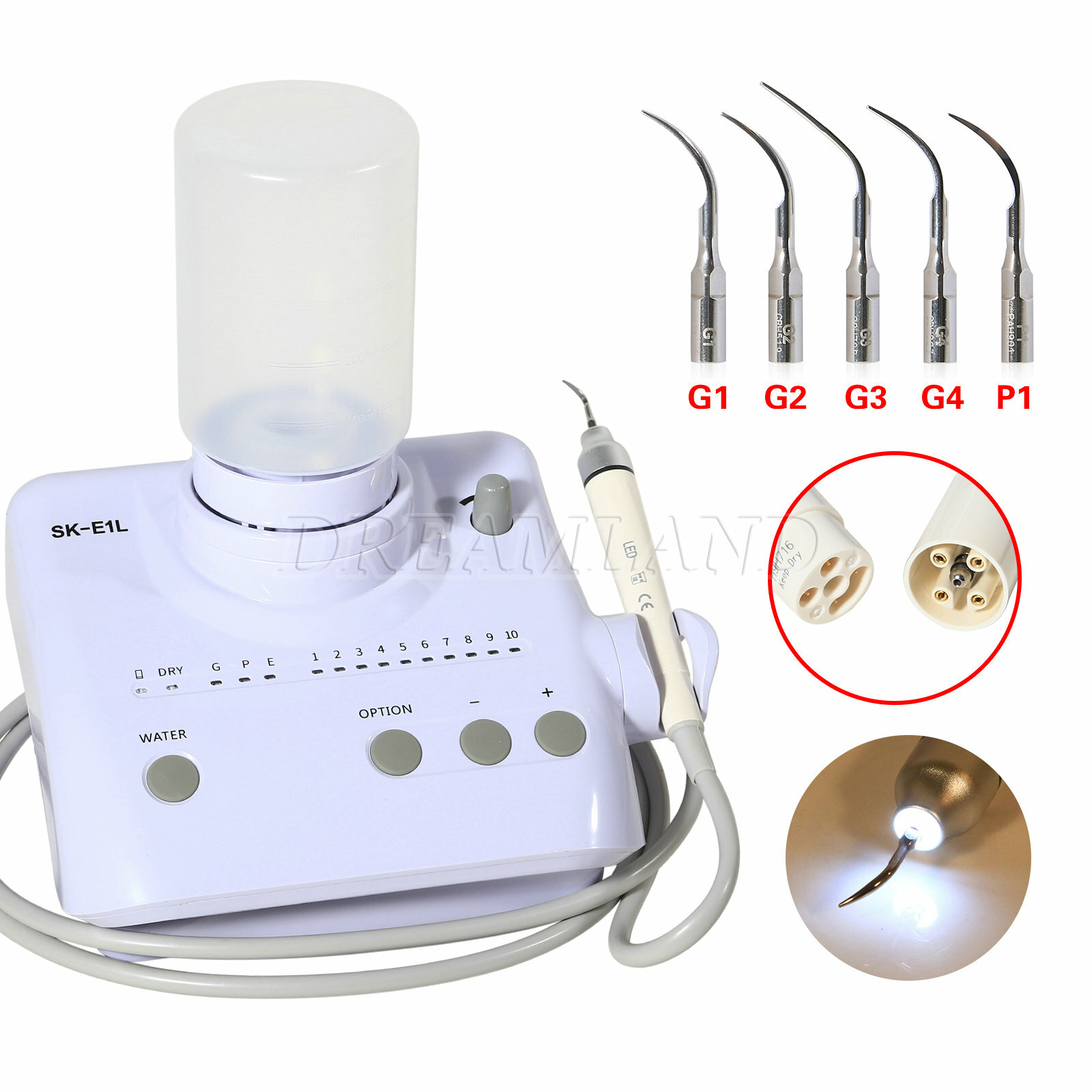 Dental Ultrasonic Piezo Scaler Handpiece LED Fit for Woodpecker/EMS/SATELEC Top