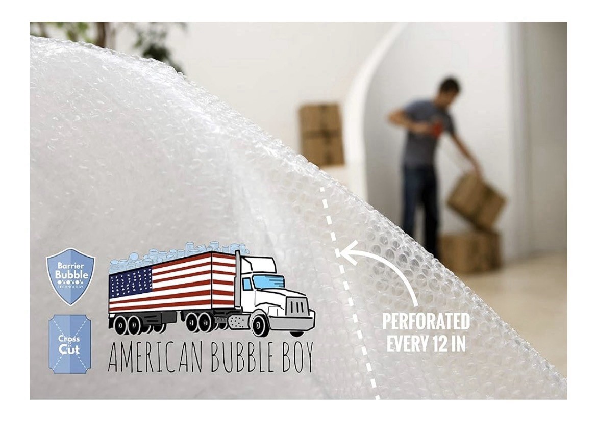 12″ Small Plus (3/16) American Bubble Boy Bubble Wrap – 700 Square feet 4 L Roll