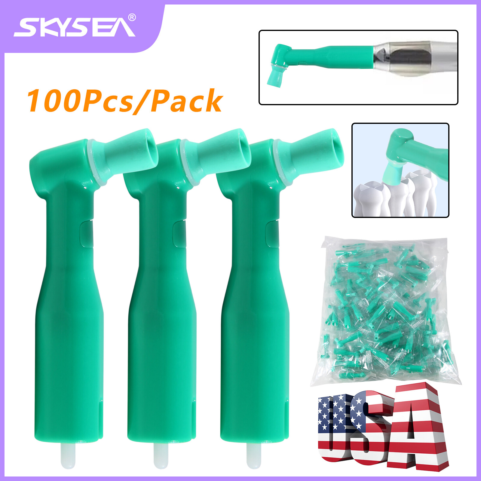 100-1000* Dental Prophylaxis Prophy Angles Disposable Latex-Free Soft / Firm Cup