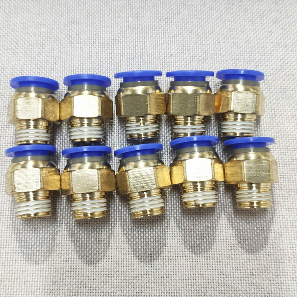 10Pc 10mm 3/8″ OD Tube X 3/8″ NPT Pneumatic Push To Connect Air Fitting