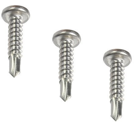 #8 Self Drilling Sheet Metal Screws TEK Tap Pan Head Stainless Steel All Sizes