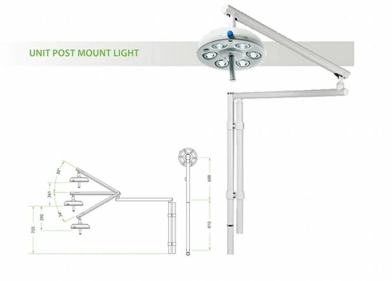 D6 HEXA : LED Dental Operatory Light D-CAM Cordless DXM
