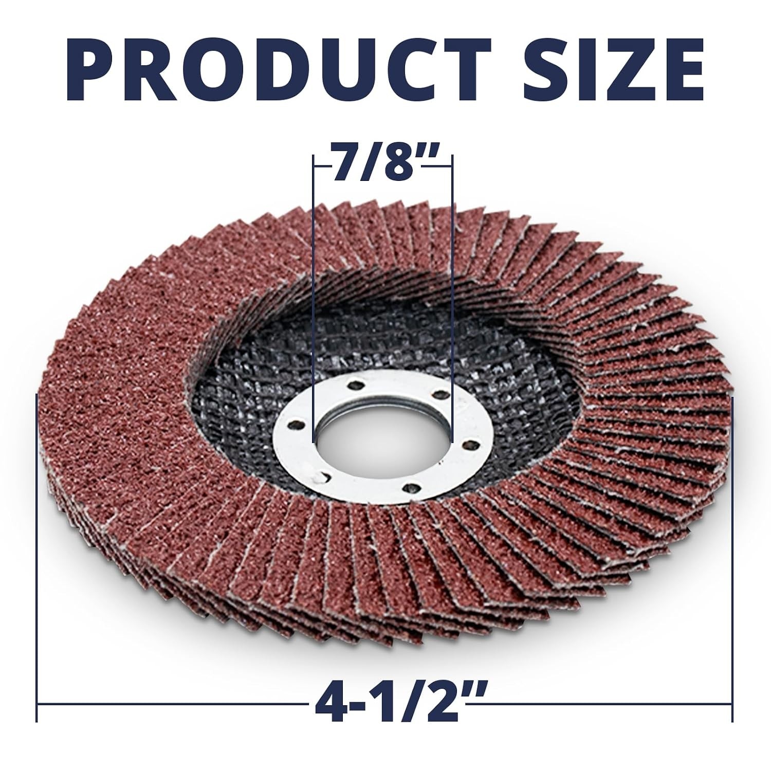 80 PCS Flap Discs 4.5 Inch 40 60 80 120 Grit for Angle Grinder 7/8 Inch Arbor