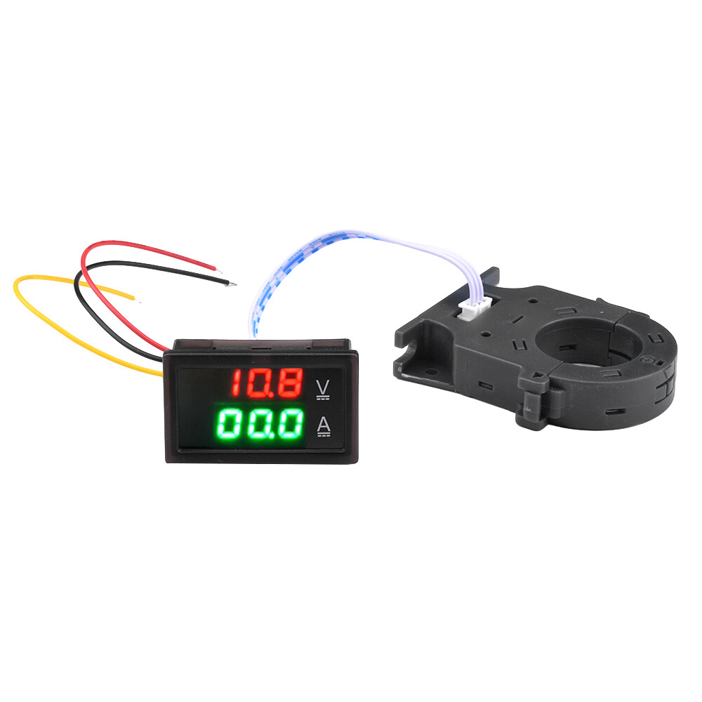 DC0-300V 50/100/200/400A Digital Current Voltage Meter Hall Ammeter Voltmeter