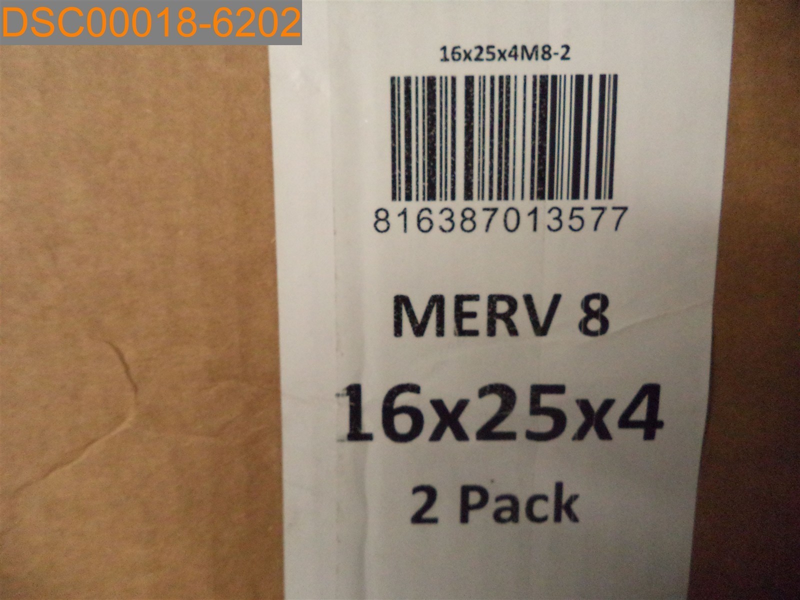 Qty=2: Nordic Pure 16″x25″x4″ Pleated Air Filters MERV8 16x25x4M8-2 81638713577