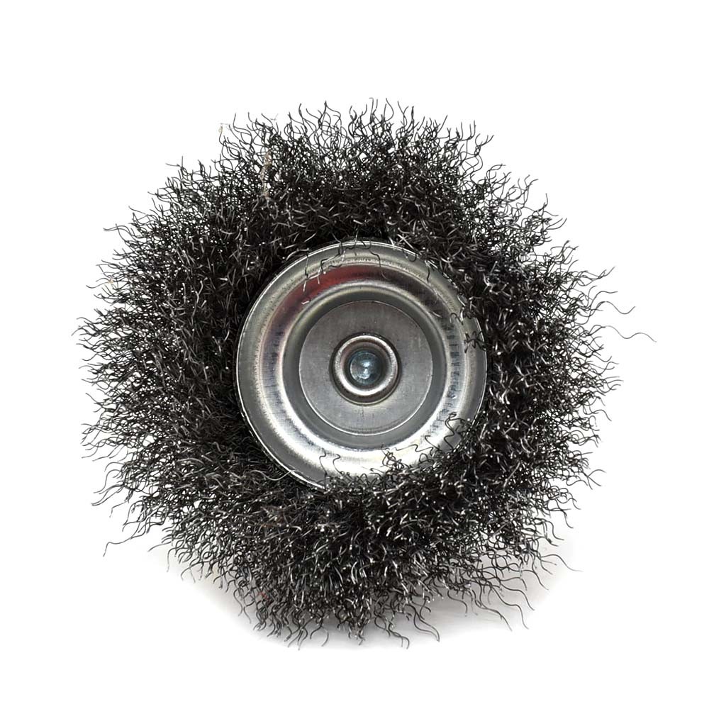 S1844 3-Inch Wire Cup Brush 1/4-Inch Shank – Fine Crimped Wire 4500 RPM