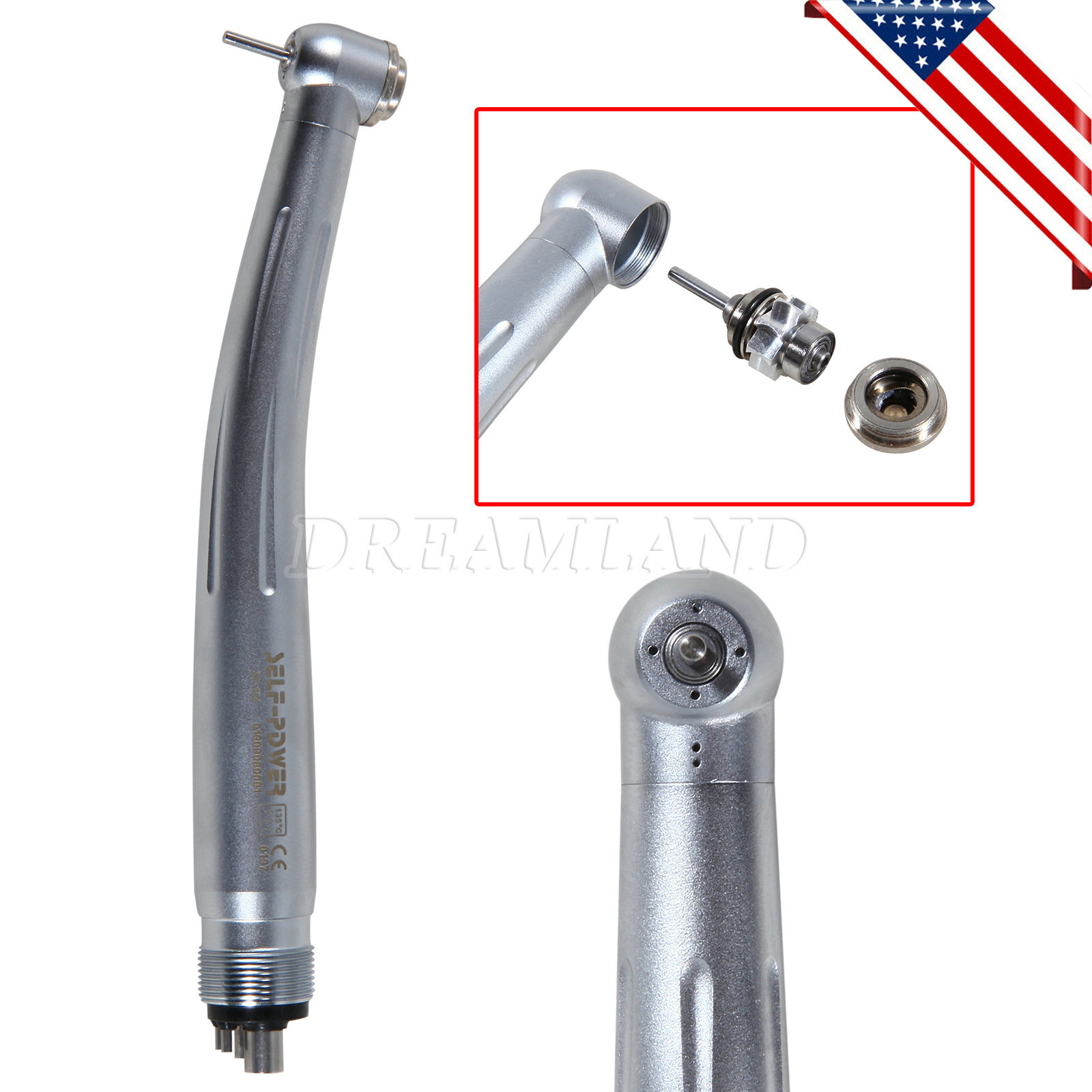 10pcs Dental High Speed Handpiece Turbine 4 Holes NSK Pana Max Style Clean Head