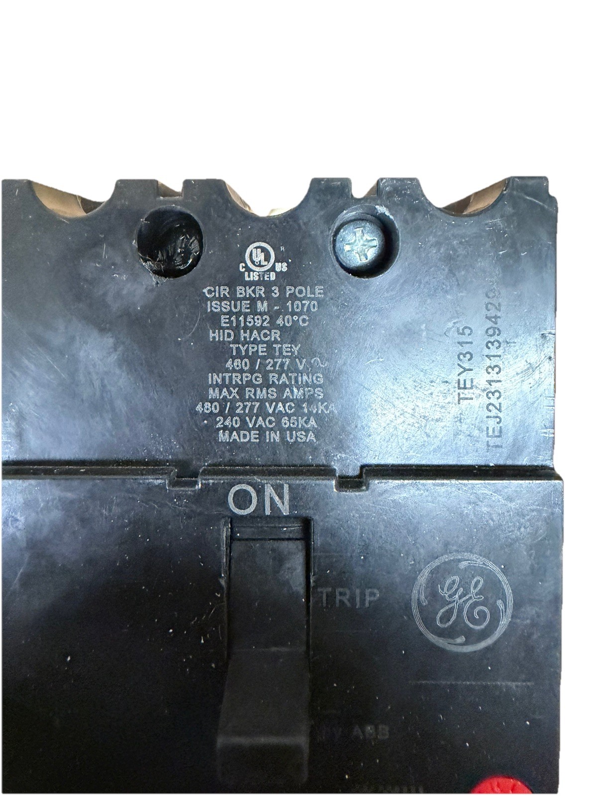 GE TEY315 Circuit Breaker – Black
