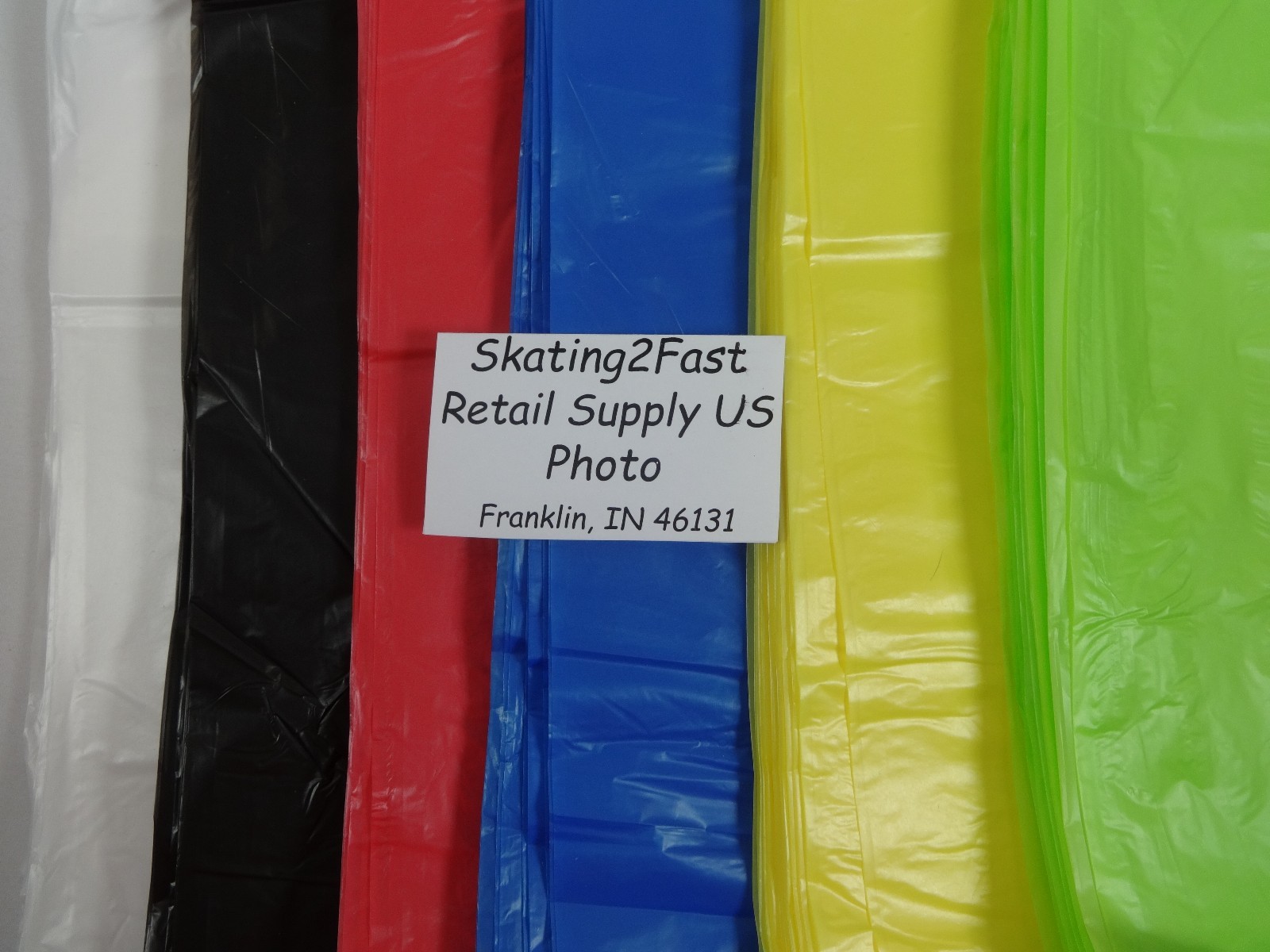 T-Shirt Bag Plastic w/ Handles 8″ x 5″ x 16″ Variety of Colors & Qty Retail