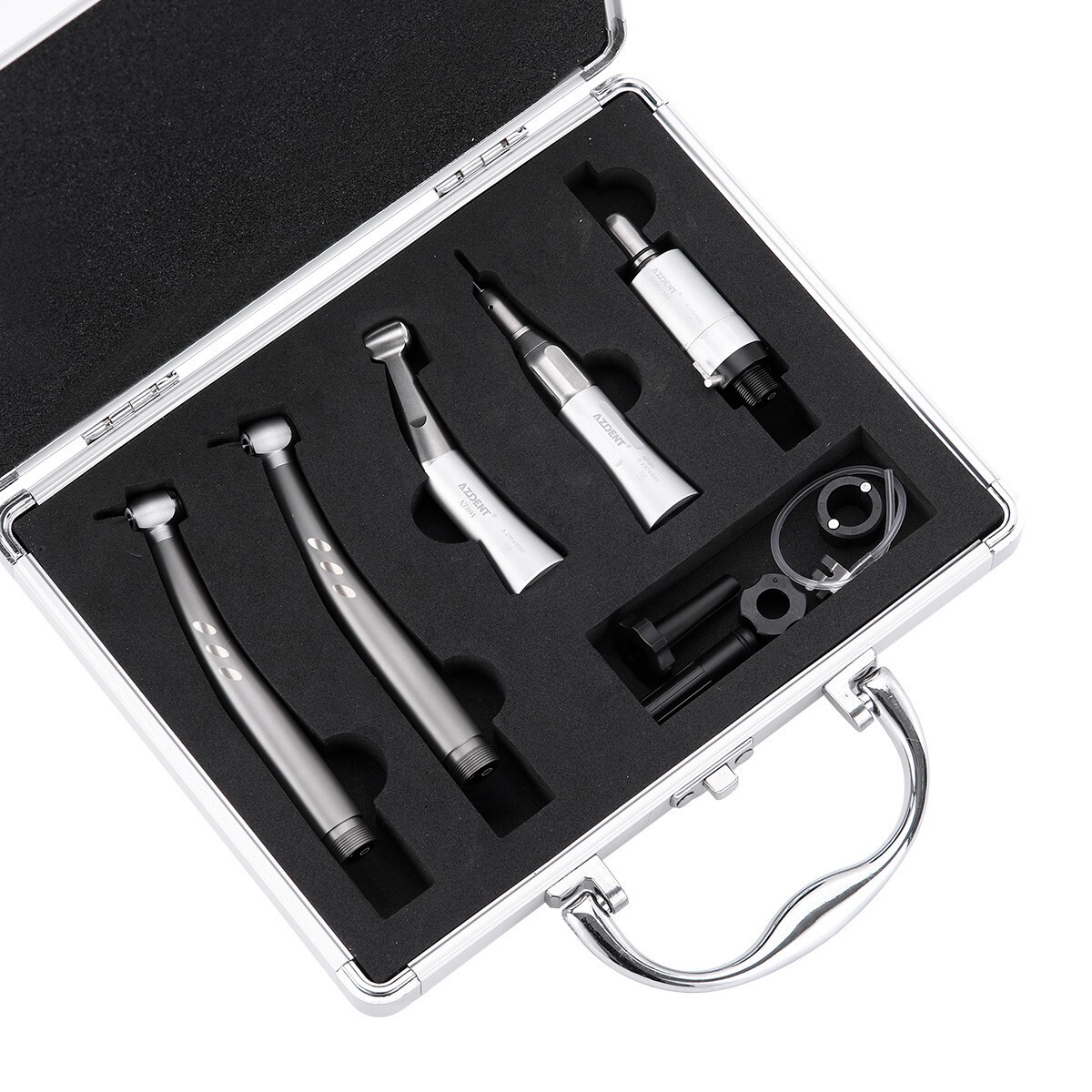AZDENT Dental Ring LED E-generator High Speed&Low Speed Handpiece Kit 2 Hole USA