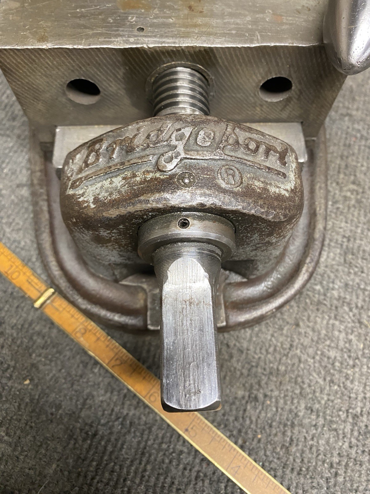 6 “Bridgeport Milling Drilling Vise With Handle And Hard Jaws Vintage USA