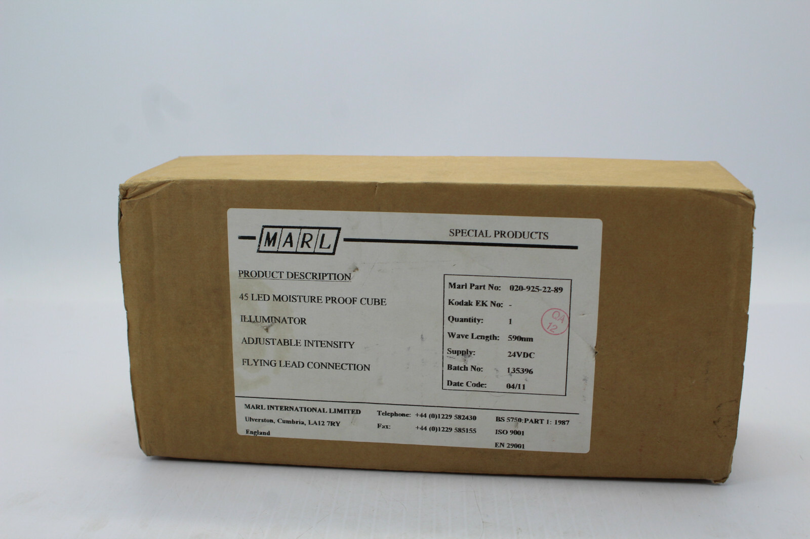 Marl 020-925-22-89 24V Yellow 590 nm 45 LED Moisture Proof Cube Illuminator New