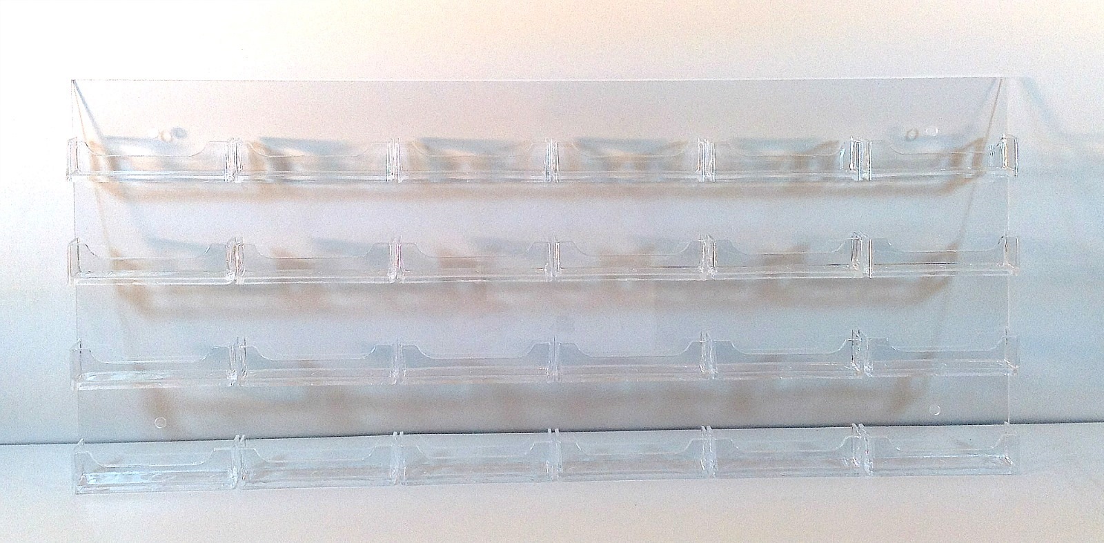 24-Pocket Clear Acrylic Wall-Mount Business Card Holder