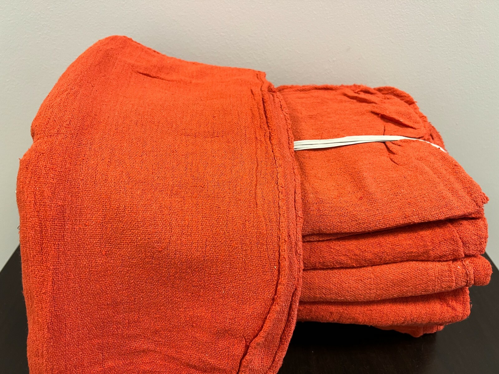 1000 PIECES NEW ORANGE INDUSTRIAL SHOP RAGS CLEANING TOWELS 14×14 inches