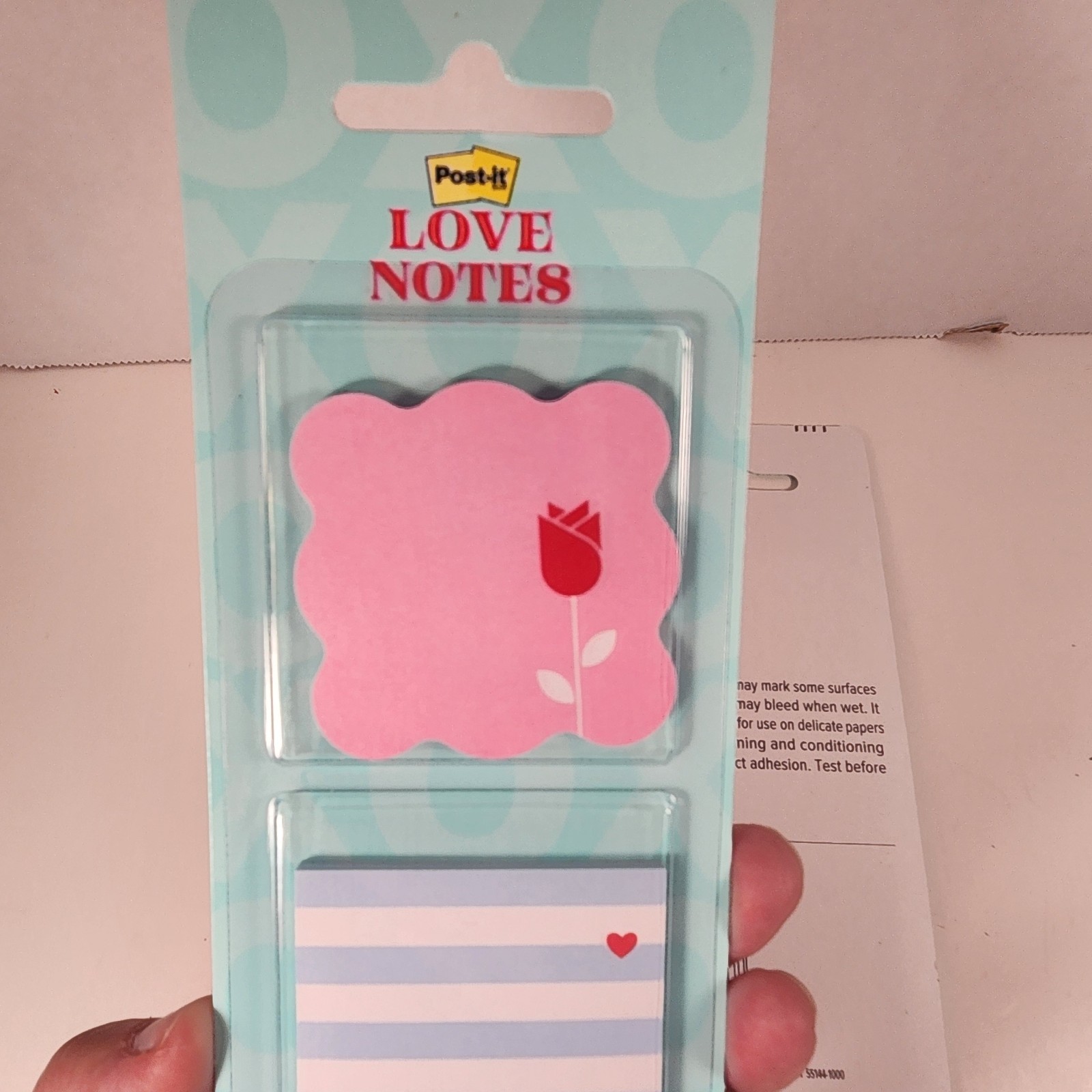 Post-it Love Notes New In Package Set Of 3 / cute notes / office supplies