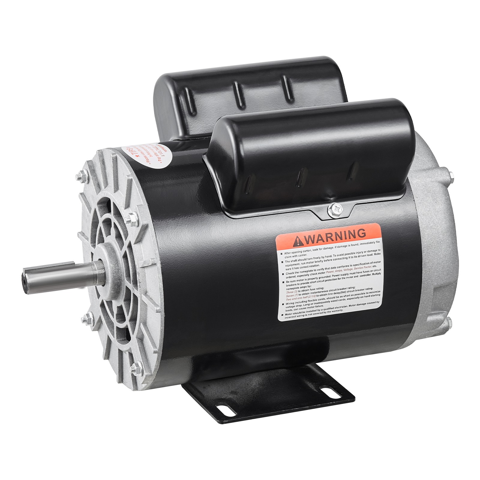 3HP Air Compressor Electric Motor 230V 15.5A 3450RPM 56 Frame CW/CCW Rotation