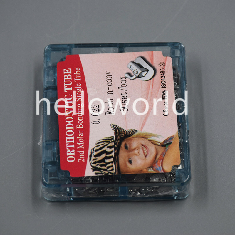 50 Set/Box Dental Orthodontic Second Molar Roth 022 Non-Convertible Buccal Tubes