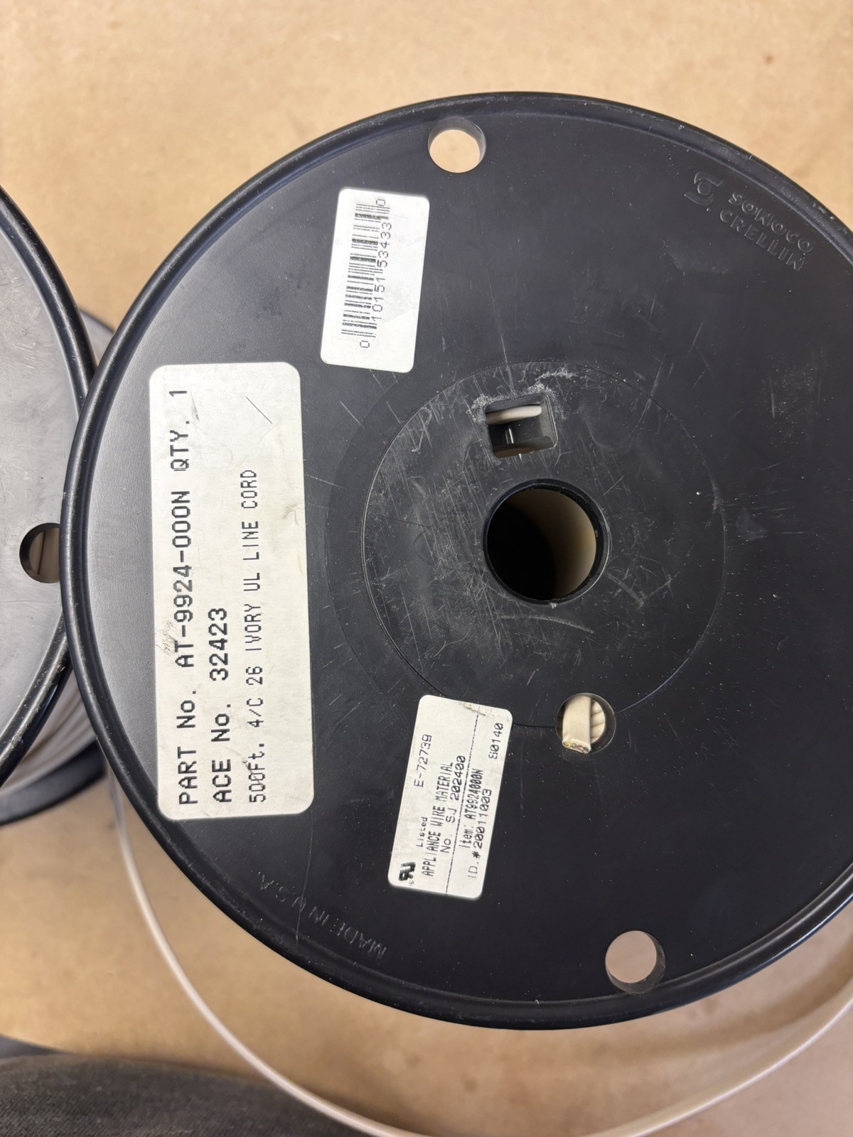 4/C 26G wire Ivory UL Line Cord. Approx. 700 feet.