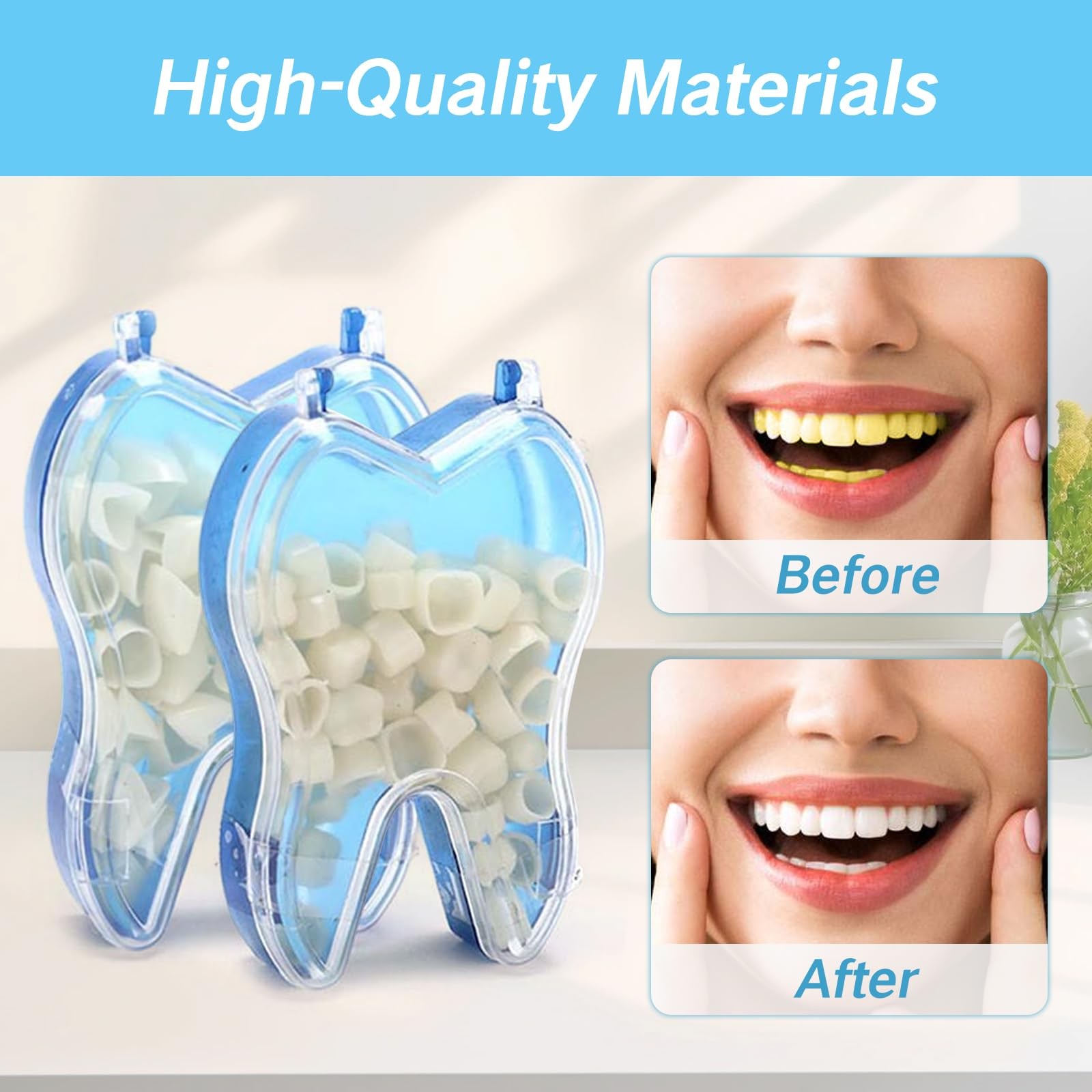 YAFIYGI 100 PCS Temporary Crowns for Teeth 1 Count (Pack of 100), White