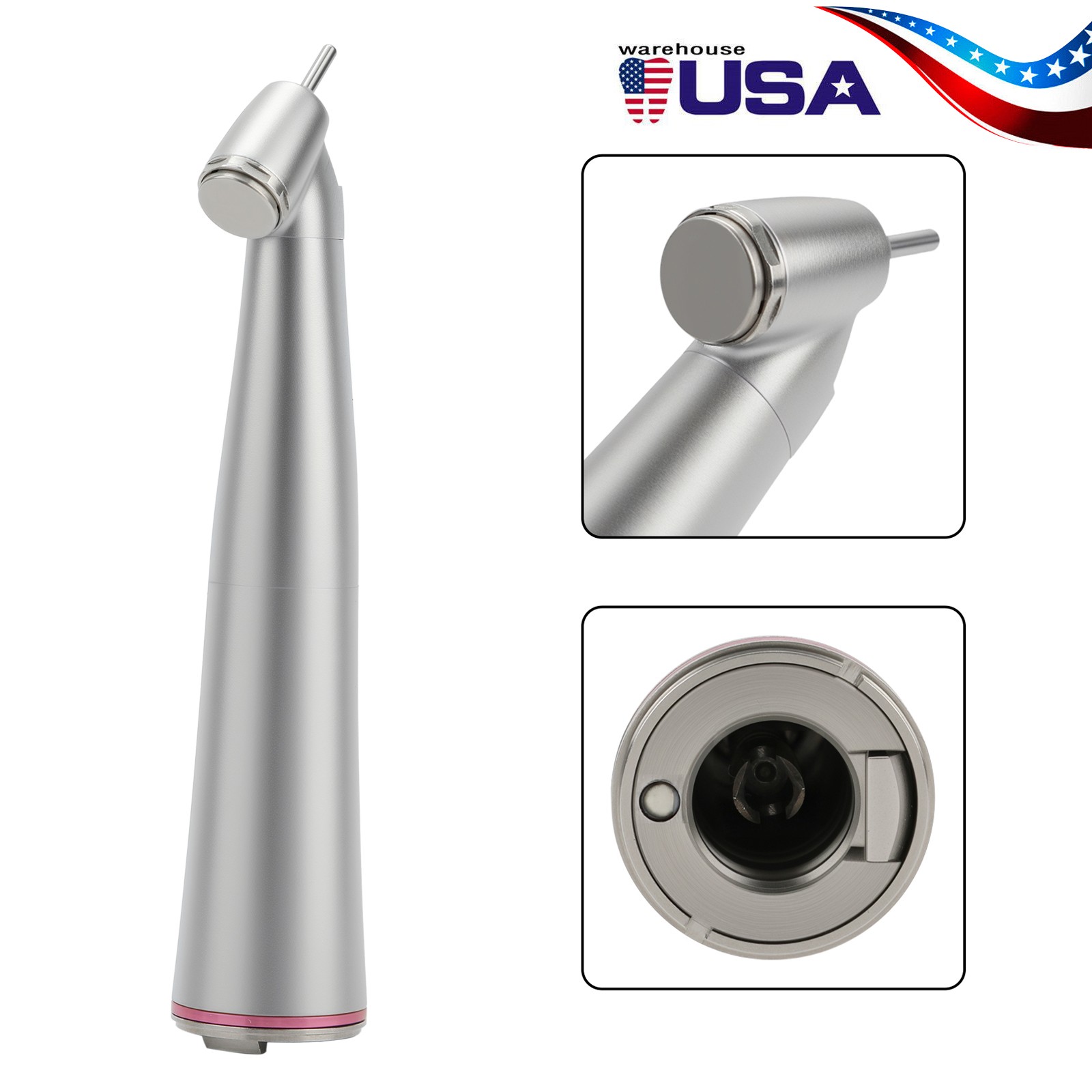 Dental Optic Fiber LED 1:4.2 Increasing Handpiece 45°Angle Head External Channel