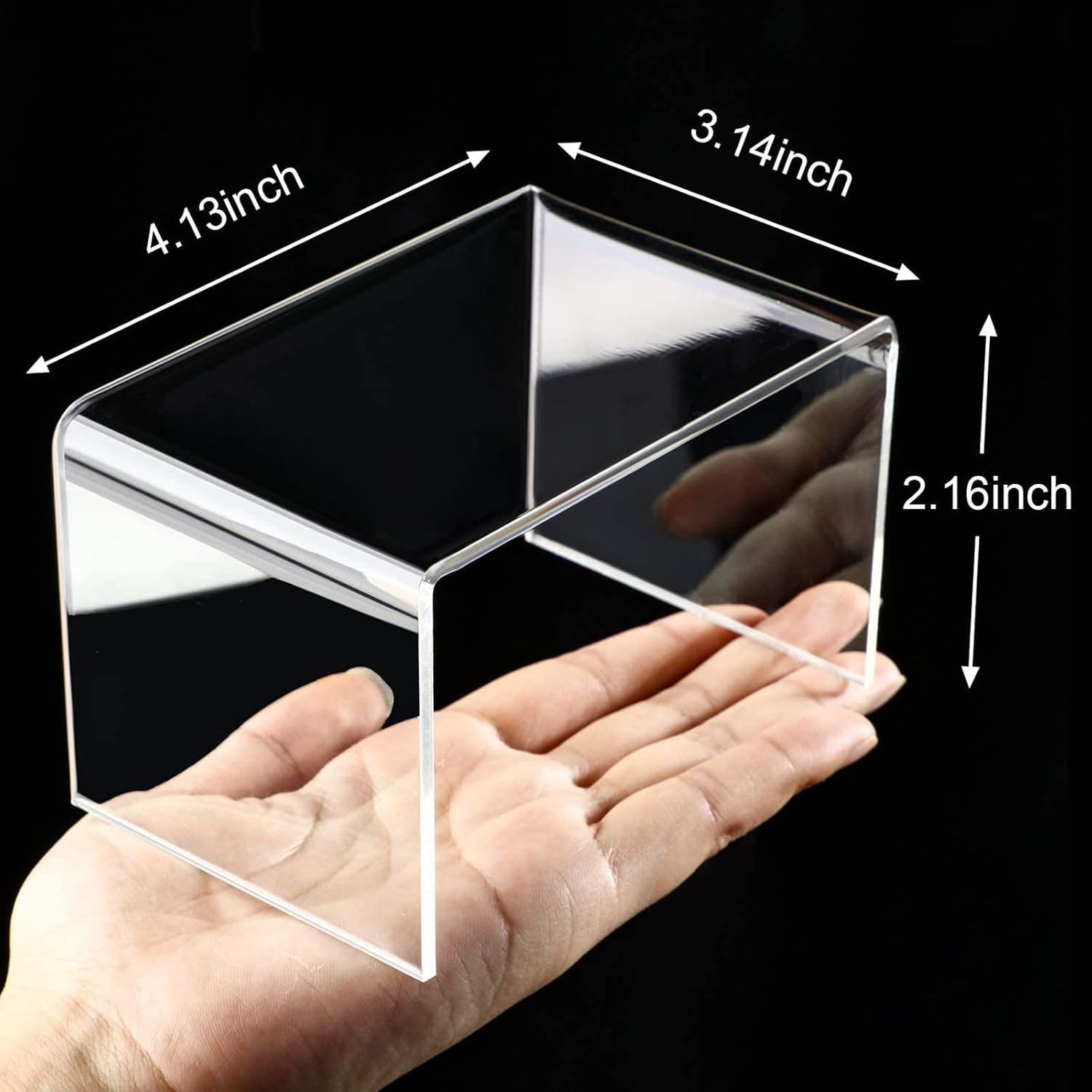 Chuangdi 2 Sets Acrylic Display Risers, Product Stand, Jewelry Display Riser She