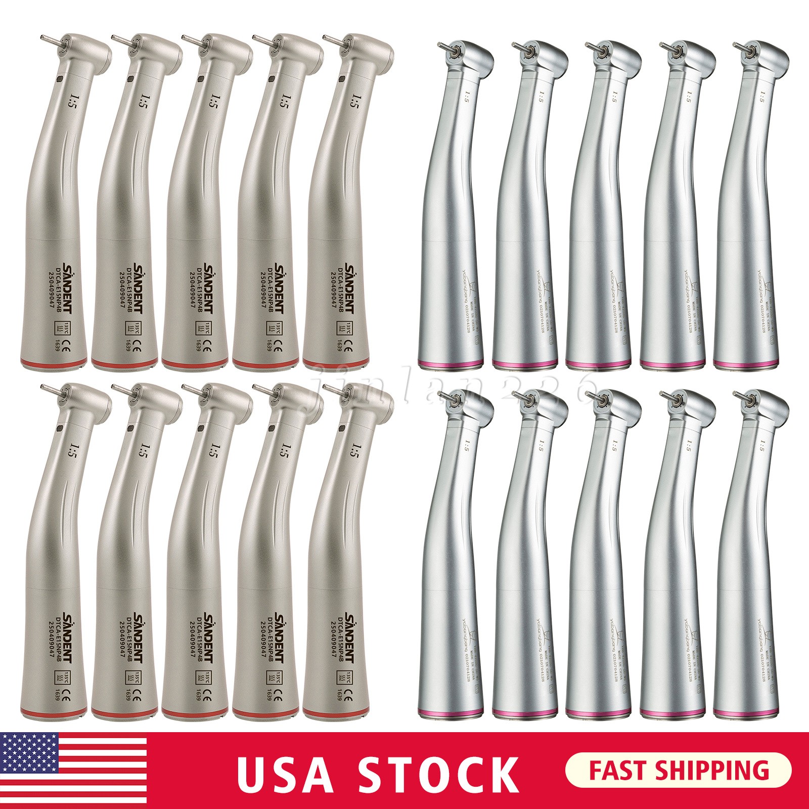 NSK Ti-MAX X95L Type Dental 1:5 (Fiber Optic) Contra Angle Handpiece LED Turbine