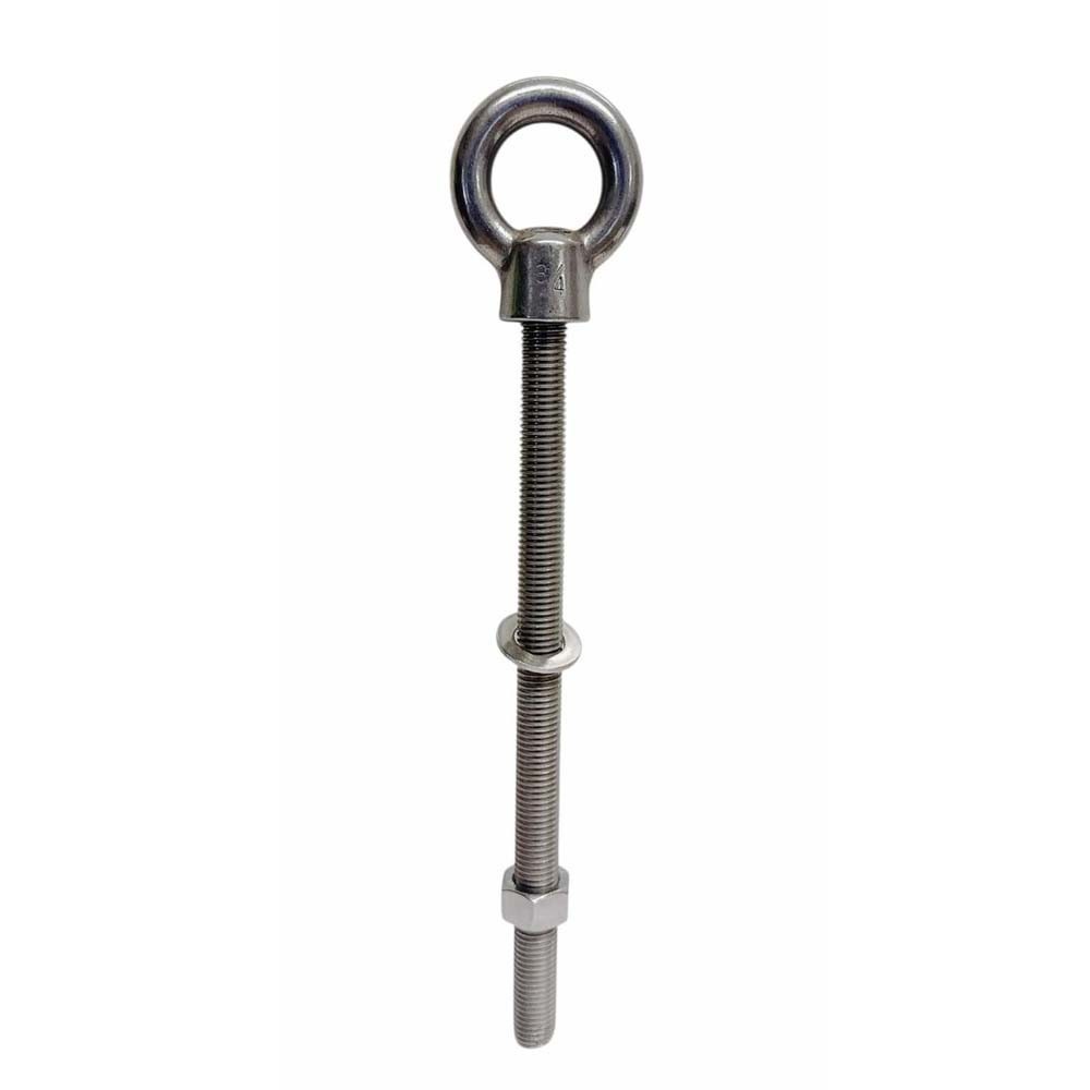 Marine T316 Stainless Steel 3/4″ x 12″ Shoulder Eye Bolt 4,700 Lbs WLL