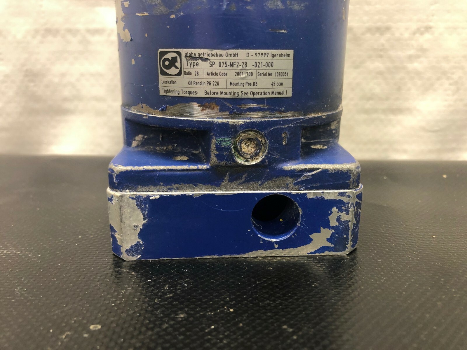 Aloha 5P-075-MF2-28-021-000 Gearbox Head Motor Reducer