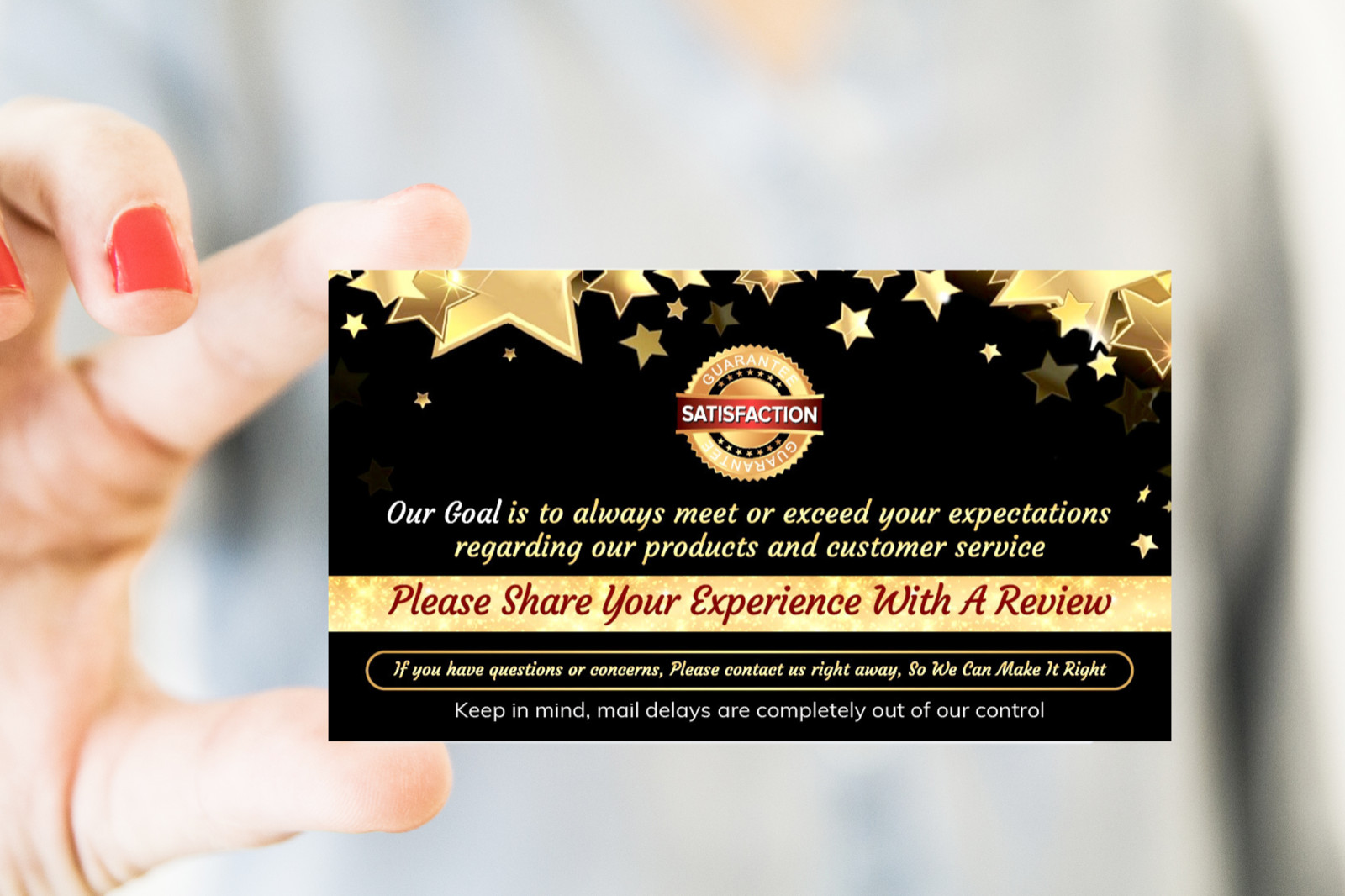 25-2000 Ebay CLASSY Thank You Seller Business Cards (Star), 4 Amazon, Etsy, bulk